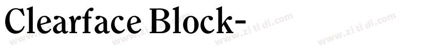 Clearface Block字体转换